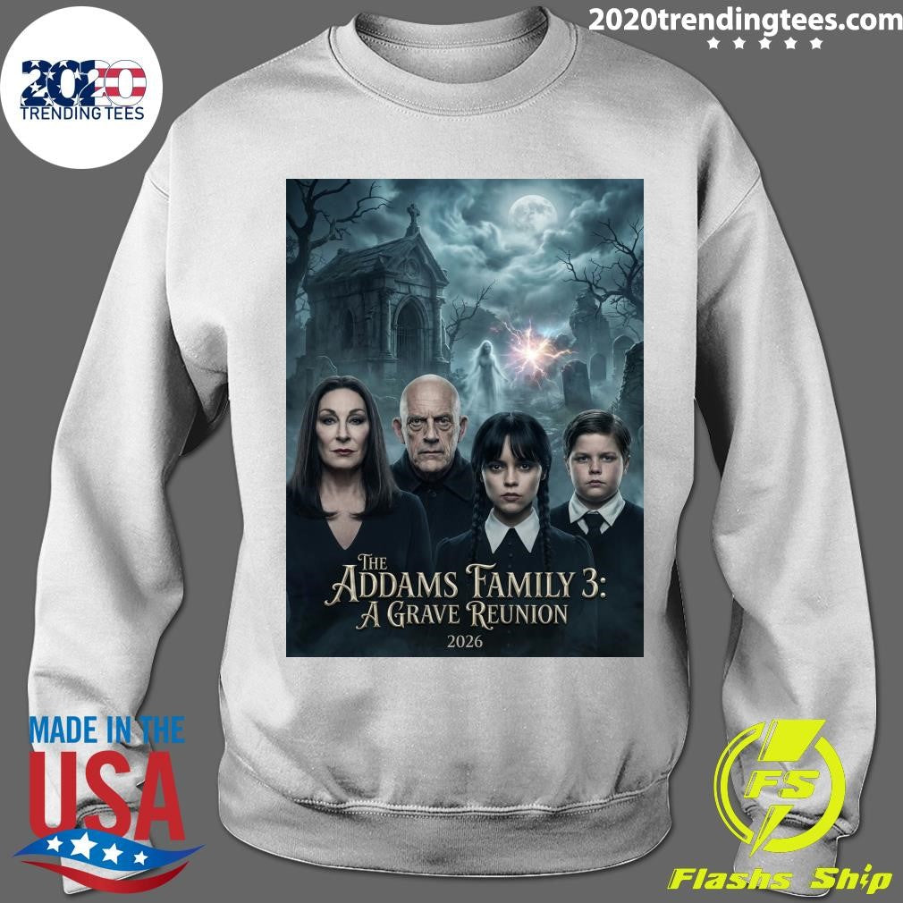 The Addams Family 3 A Grave Reunion 2026 Anjelica Huston, Christopher Lloyd, Christina Ricci, Jimmy Workman Shirt