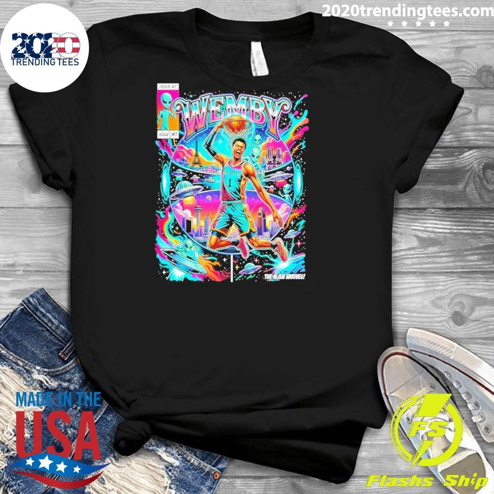 The Alien Arrives Wemby Victor Wembanyama San Antonio Spurs Basketball Game Day 2026 Shirt