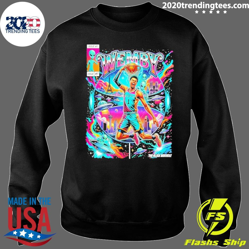 The Alien Arrives Wemby Victor Wembanyama San Antonio Spurs Basketball Game Day 2026 Shirt