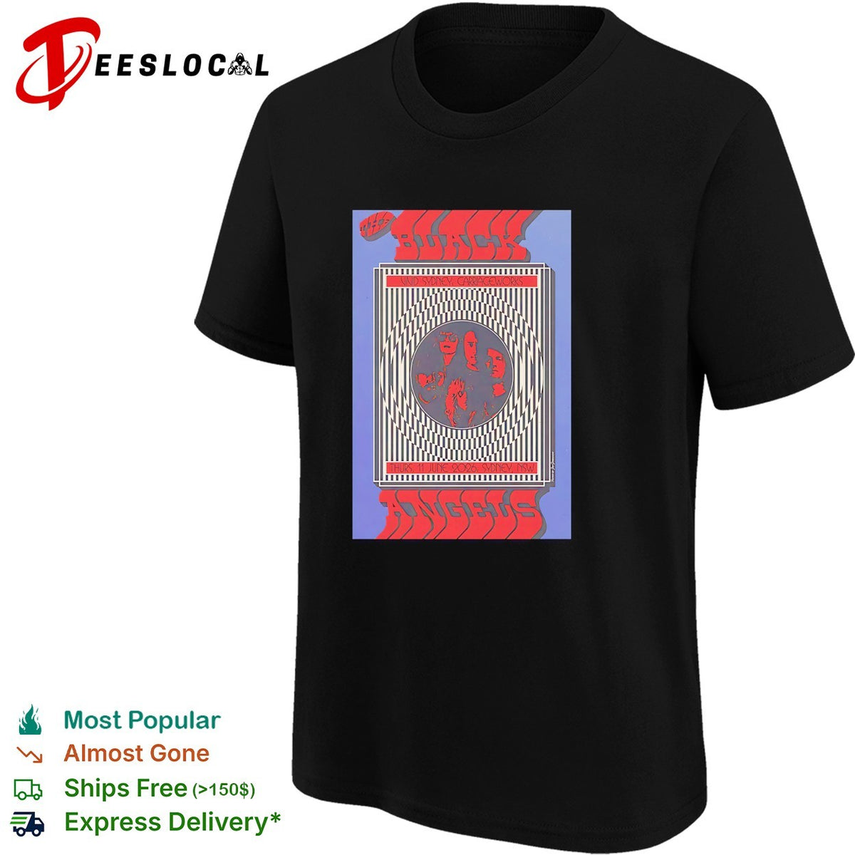 The Black Angels psychedelic concert poster art shirt