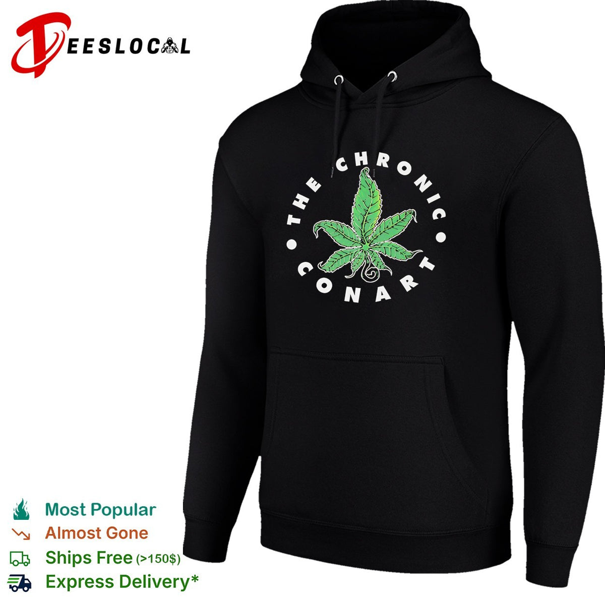 The Chronic Conart cannabis leaf circle logo shirt
