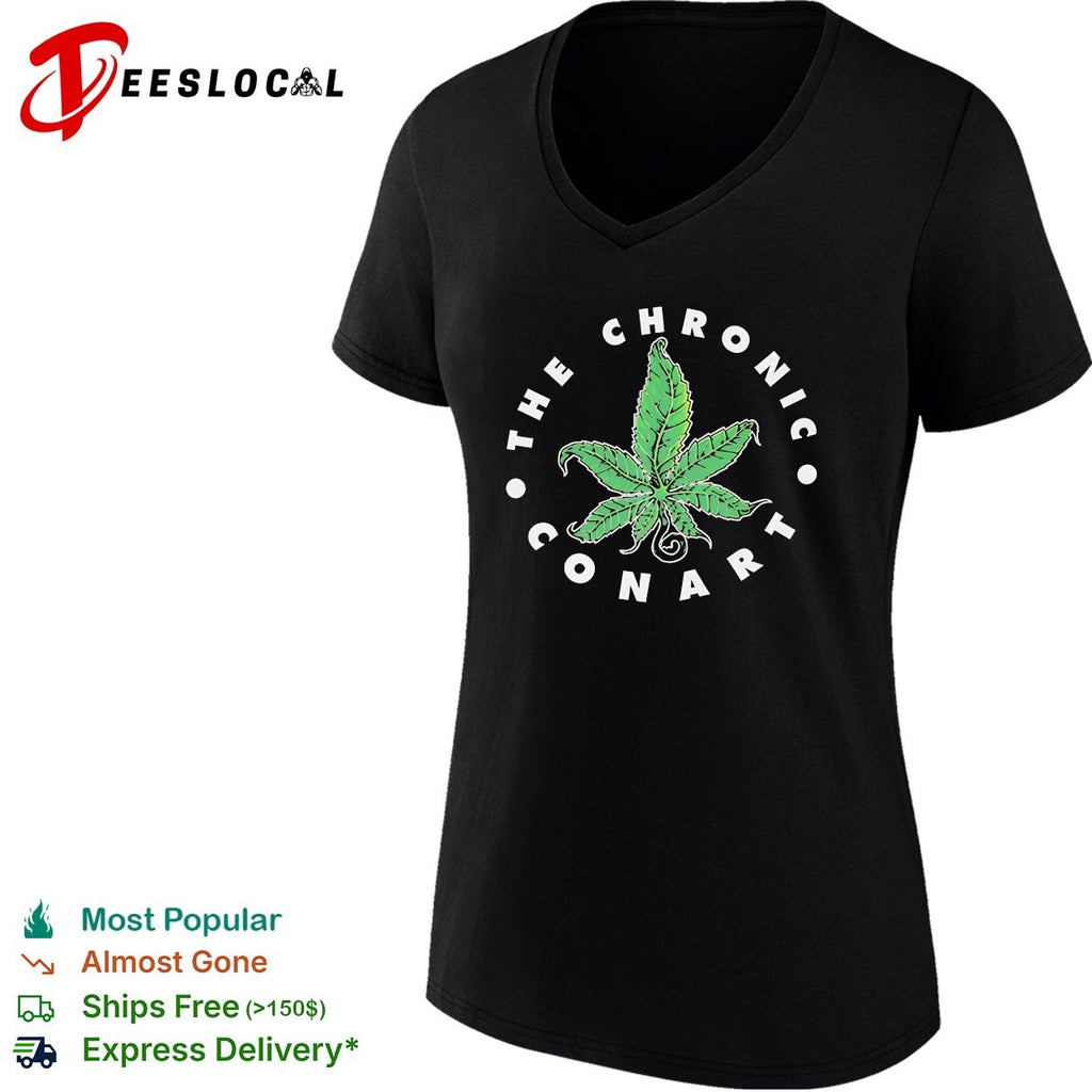 The Chronic Conart cannabis leaf circle logo shirt