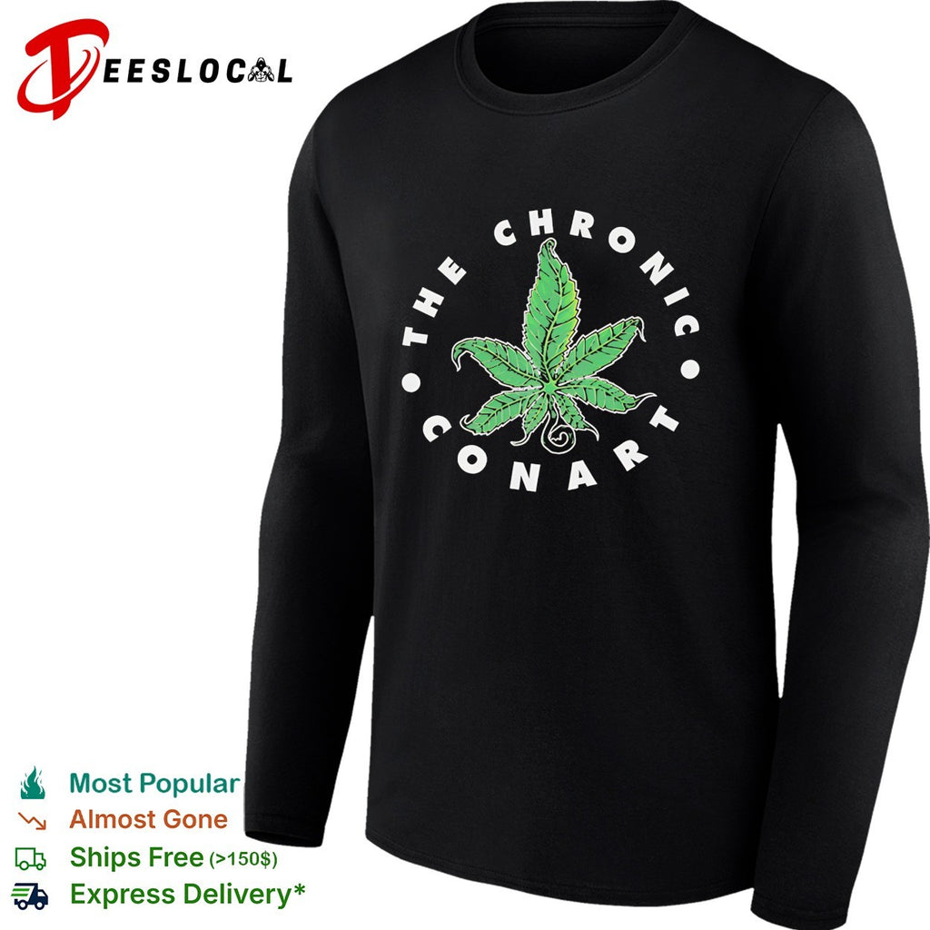 The Chronic Conart cannabis leaf circle logo shirt