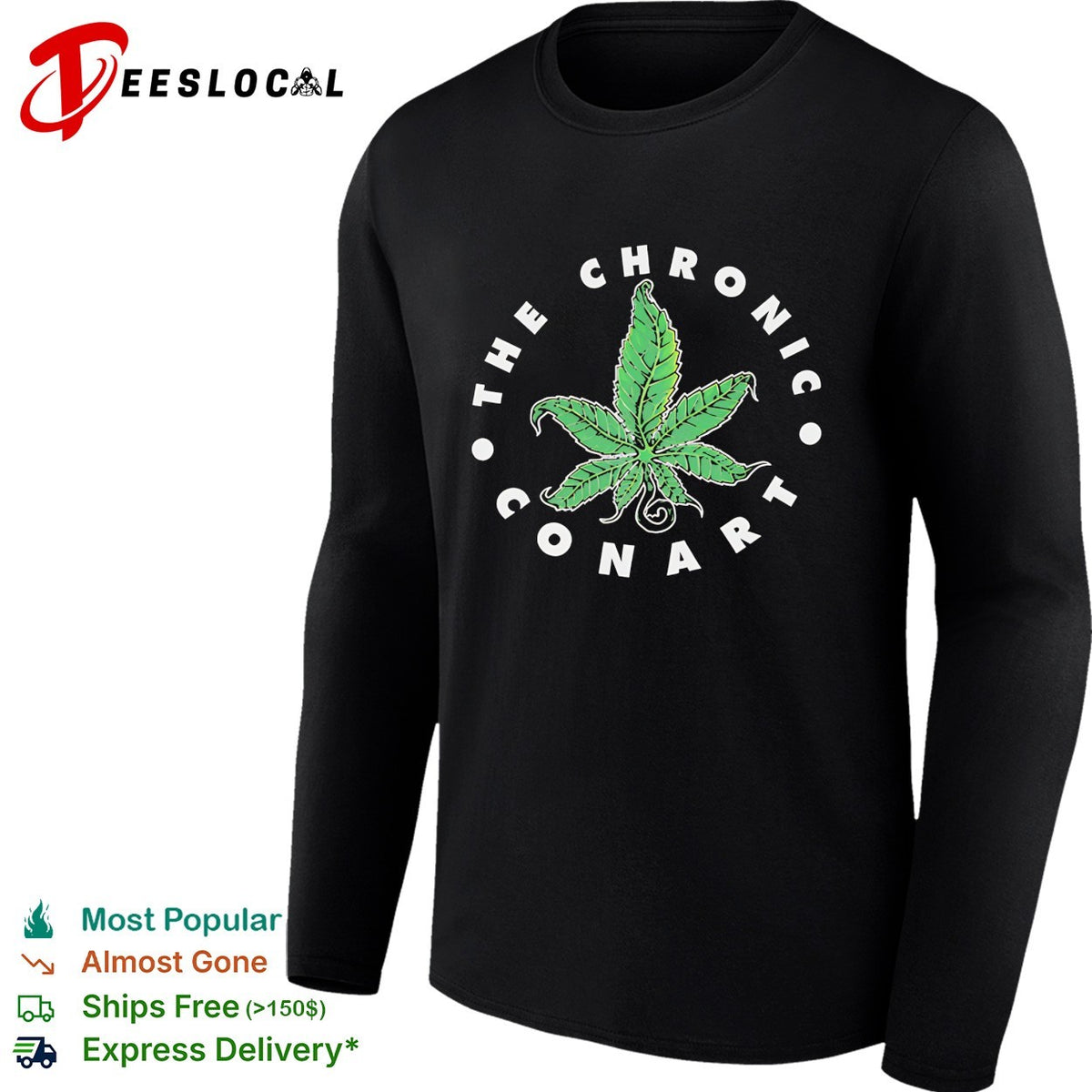 The Chronic Conart cannabis leaf circle logo shirt