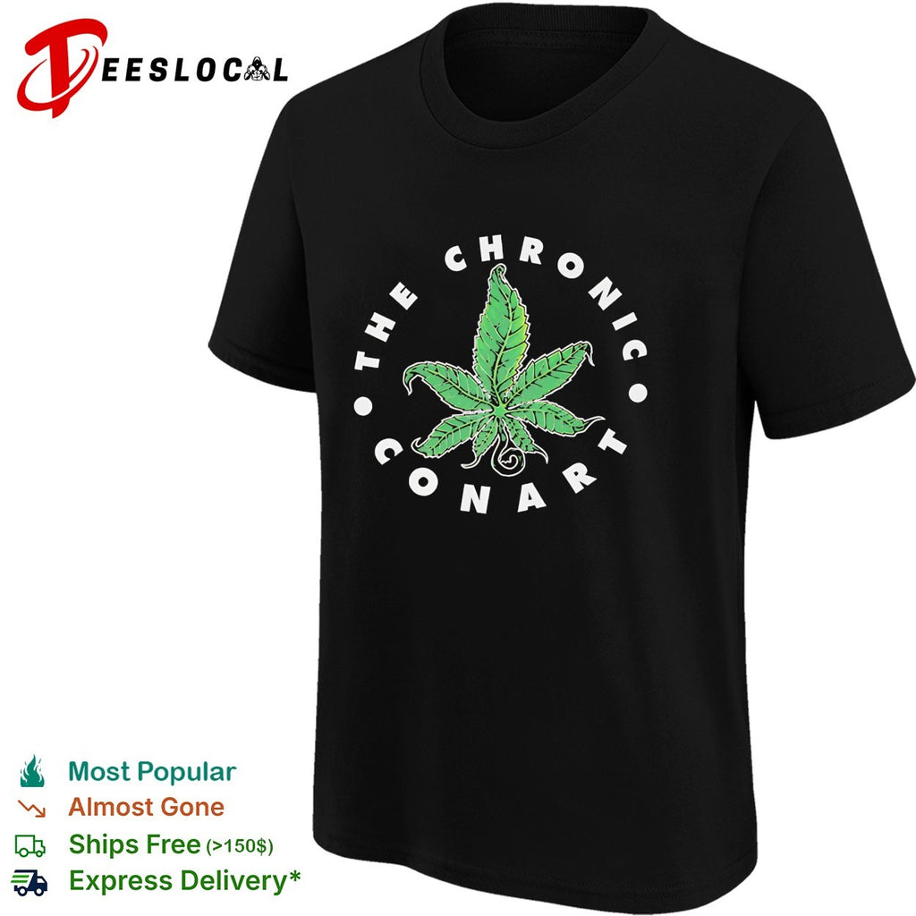 The Chronic Conart cannabis leaf circle logo shirt