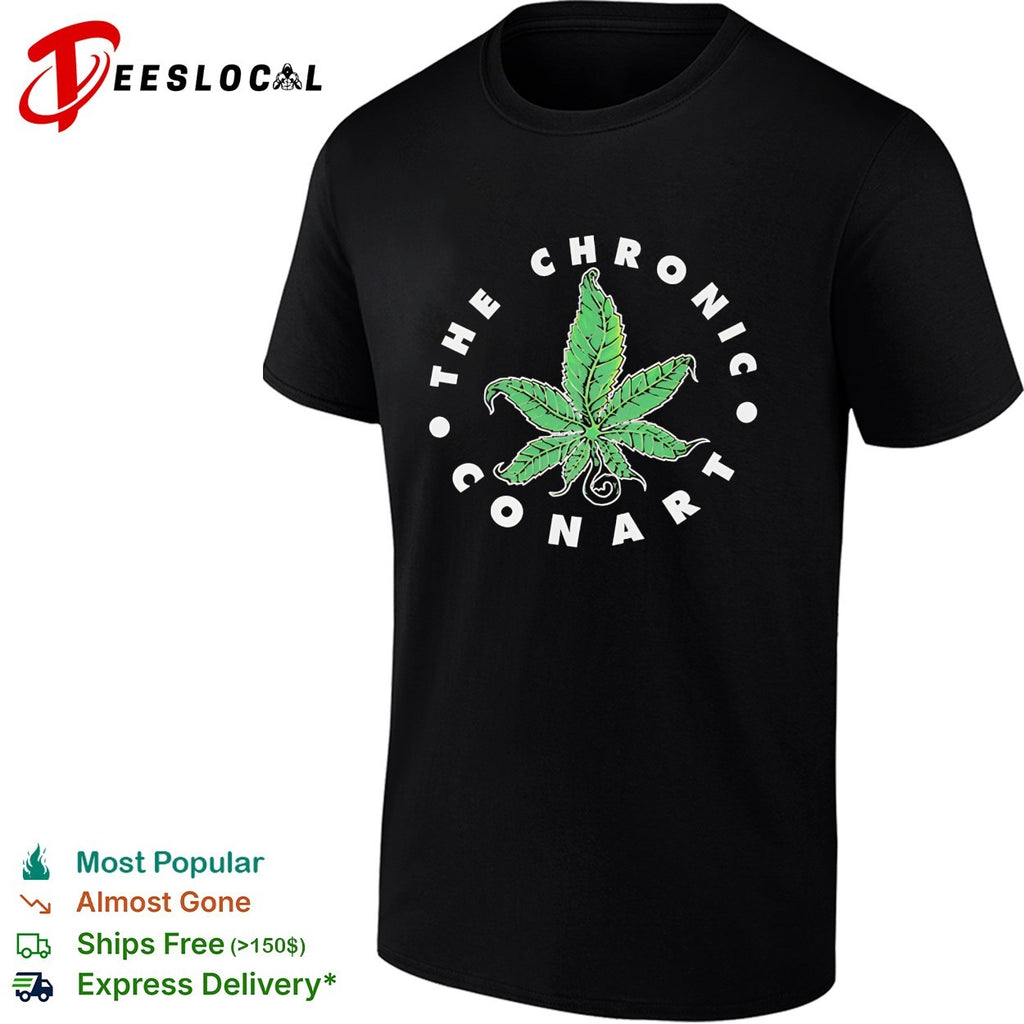 The Chronic Conart cannabis leaf circle logo shirt