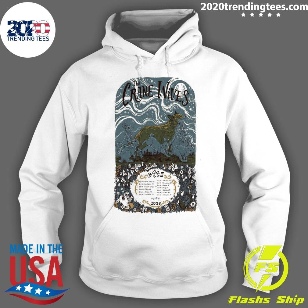 The Crane Wives August 2026 Tour Shirt