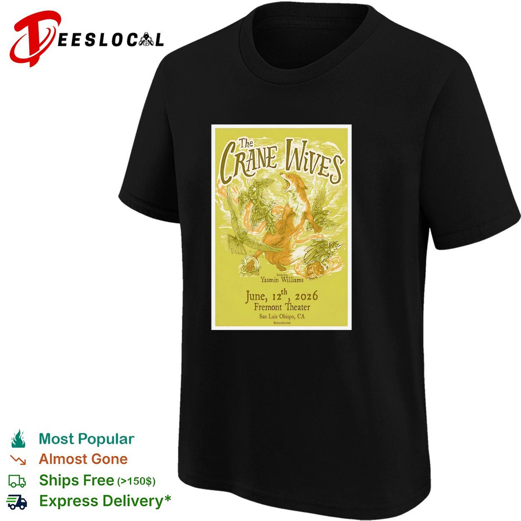 The Crane Wives Yasmin Williams June 12 2026 Fremont Theater San Luis Obispo shirt