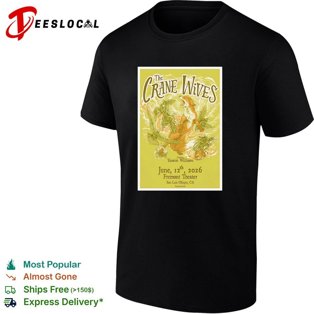 The Crane Wives Yasmin Williams June 12 2026 Fremont Theater San Luis Obispo shirt