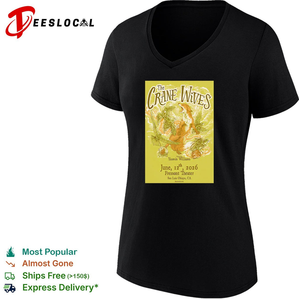 The Crane Wives Yasmin Williams June 12th 2026 Fremont Theater San Luis Obispo shirt