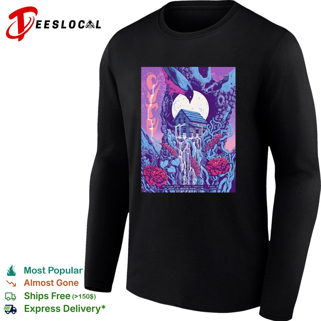 The Cure North Festival Porto 07 June 2026 Surreal Moon Forest House shirt