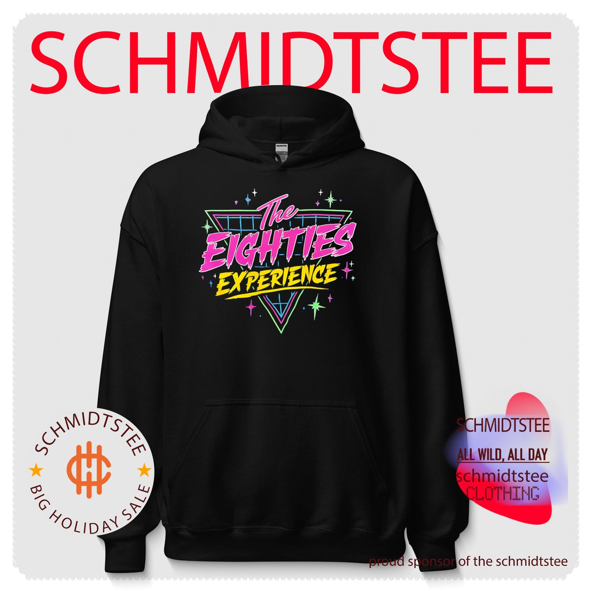 The Eighties Experience neon color shirt