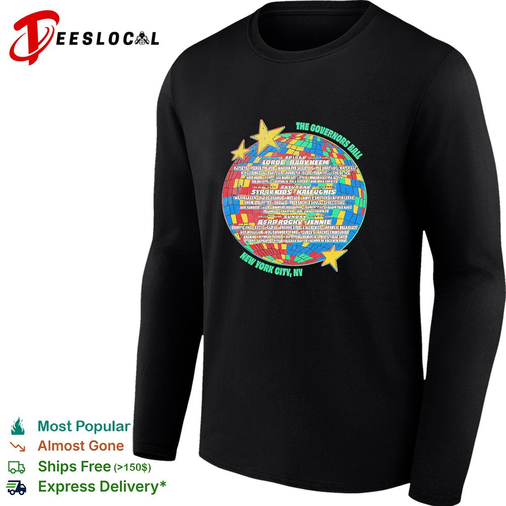 The Governors Ball Music Festival Lineup Lorde A$AP Rocky Jennie NYC Tour shirt