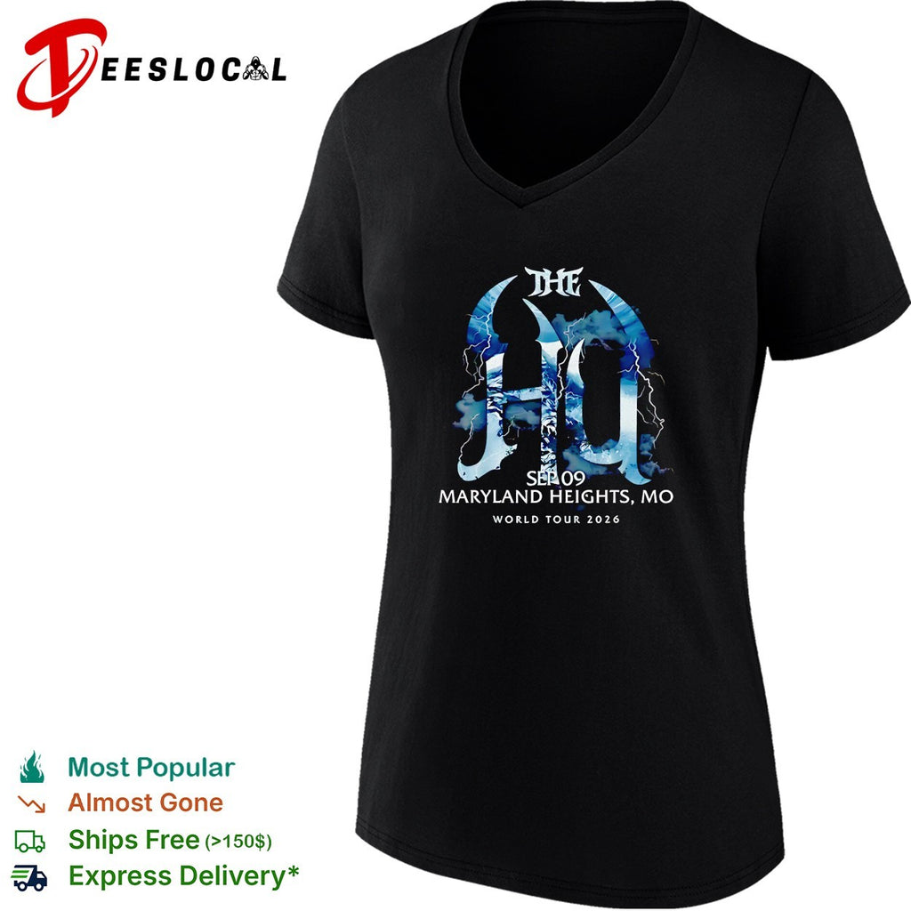 The HQ sep 09 Maryland Heights MO world tour 2026 tour event concert band shirt