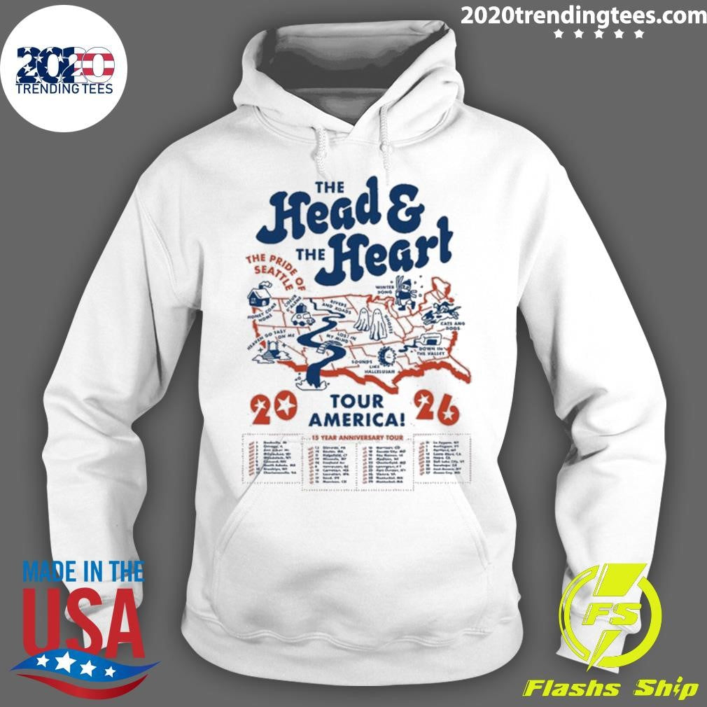 The Head And The Heart Map Tour 2026 Shirt