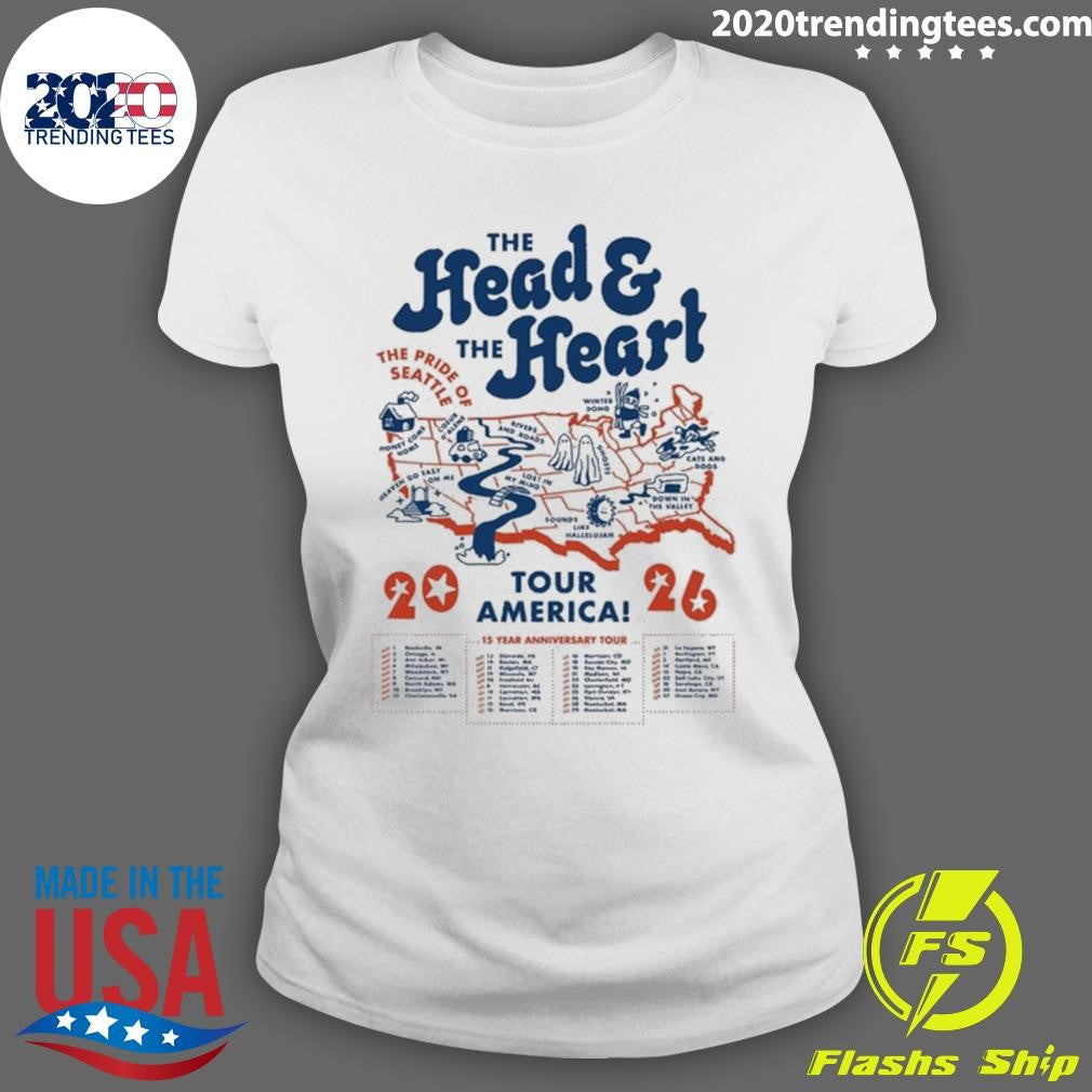 The Head And The Heart Map Tour 2026 Shirt