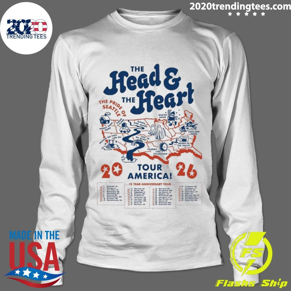 The Head And The Heart Map Tour 2026 Shirt