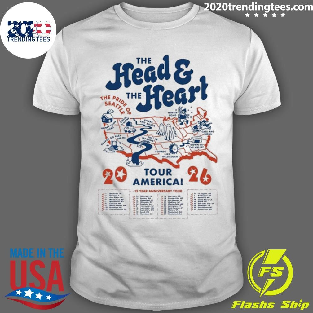The Head And The Heart Map Tour 2026 Shirt