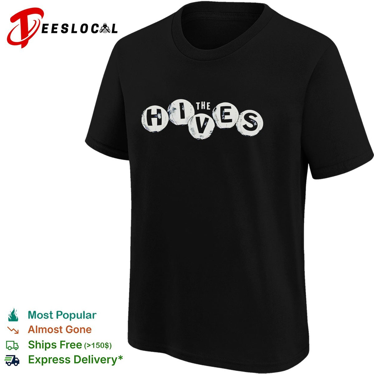 The Hives band logo circular stamp typography shirt