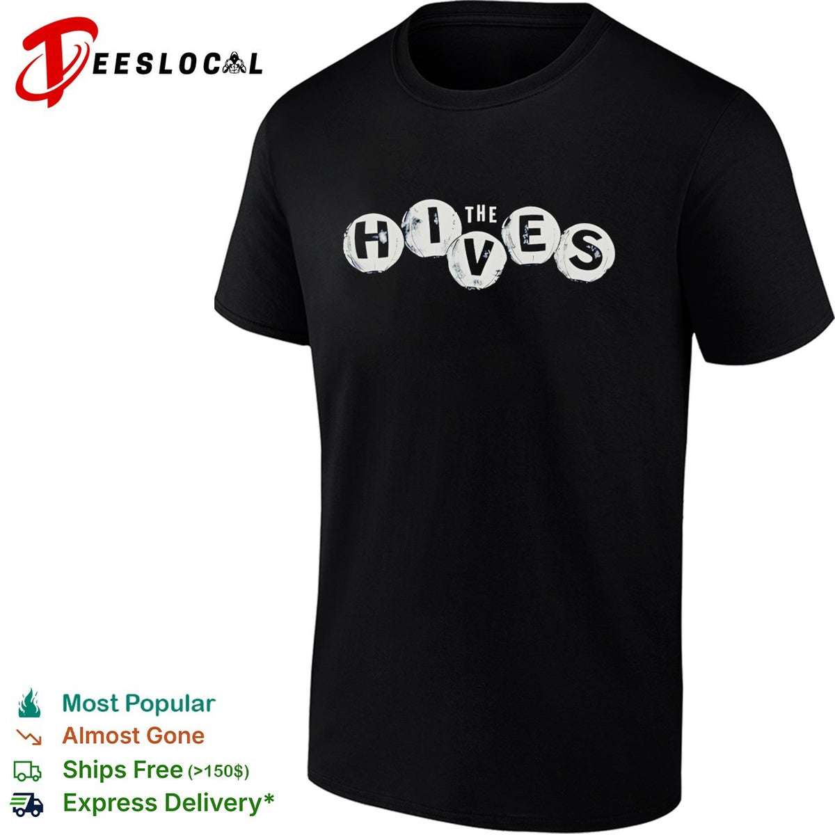 The Hives band logo circular stamp typography shirt