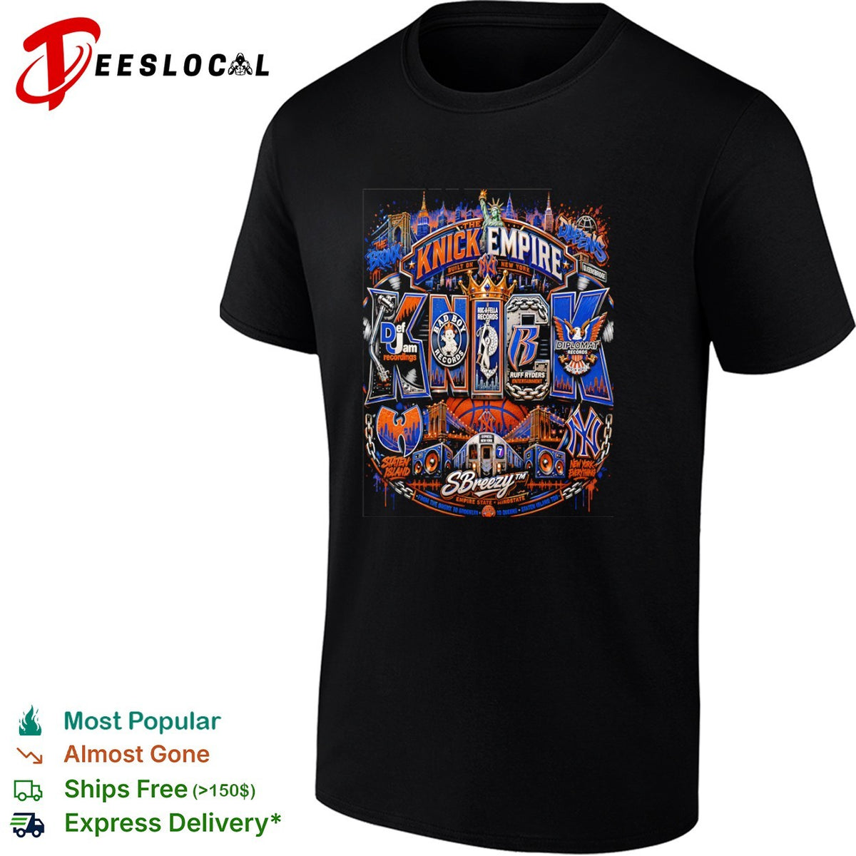 The Knick Empire New York Def Jam Bad Boy Roc-A-Fella Ruff Ryders Diplomat shirt