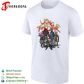 The Living Tombstone Characters Logo Neon Cyberpunk Band shirt