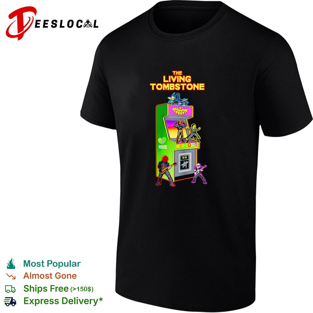 The Living Tombstone Grimmie Fest Christina Grimmie Foundation arcade cabinet shirt