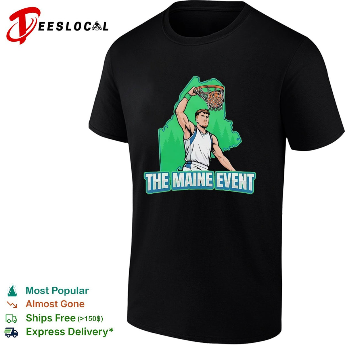 The Maine Event basketball player shirt
