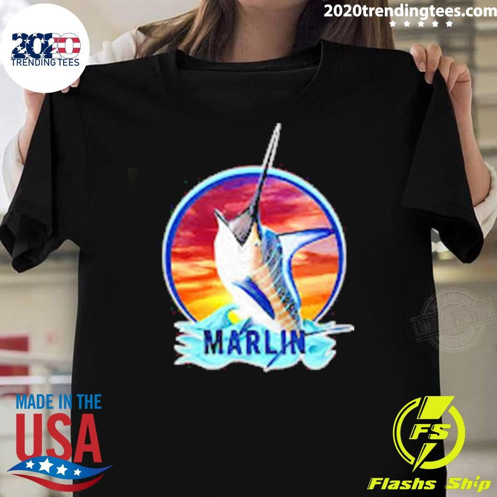 The Marlin Fish In Deep Sea Fishing Shirt