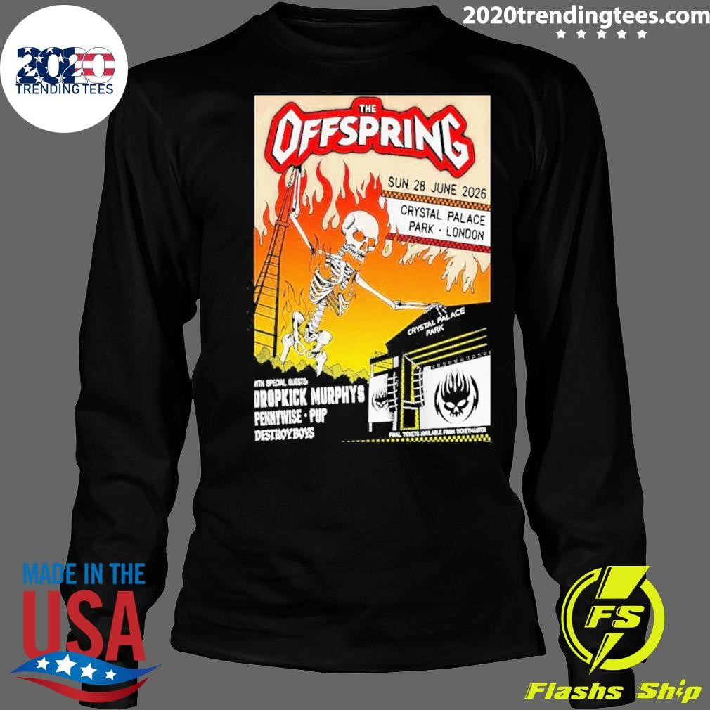 The Offspring June 28 2026 Concert Crystal Palace Park London Poster Shirt