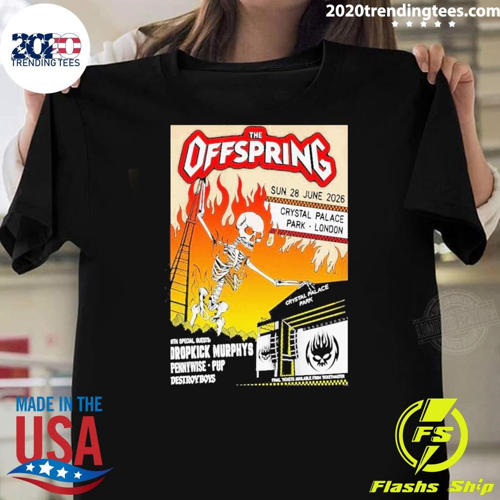 The Offspring June 28 2026 Concert Crystal Palace Park London Poster Shirt