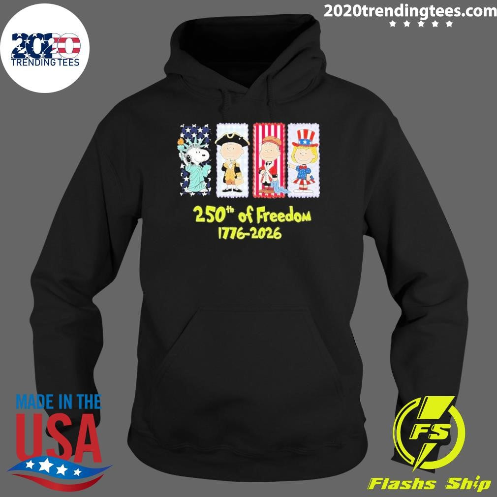 The Peanuts Characters 250th Of Freedom 1776-2026 Shirt