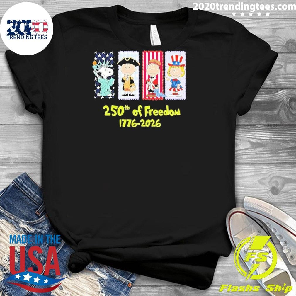 The Peanuts Characters 250th Of Freedom 1776-2026 Shirt