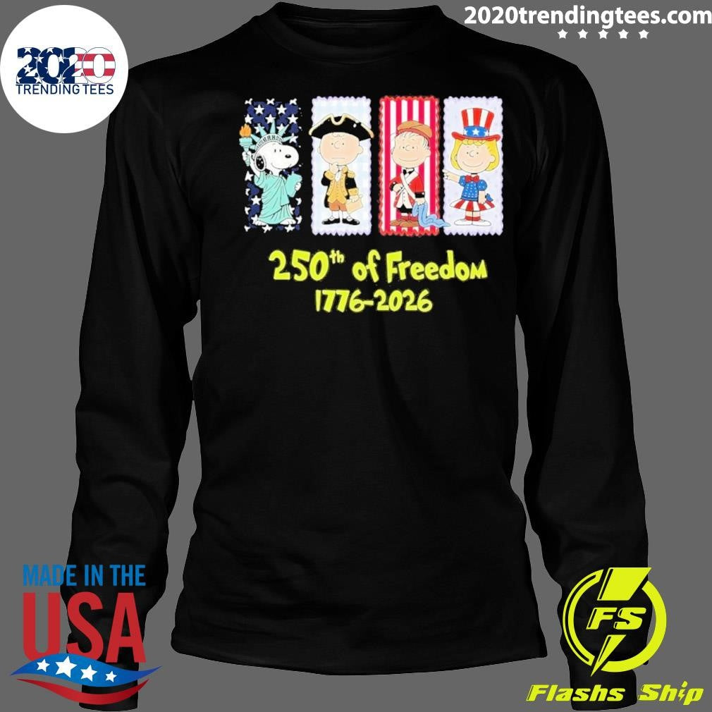 The Peanuts Characters 250th Of Freedom 1776-2026 Shirt