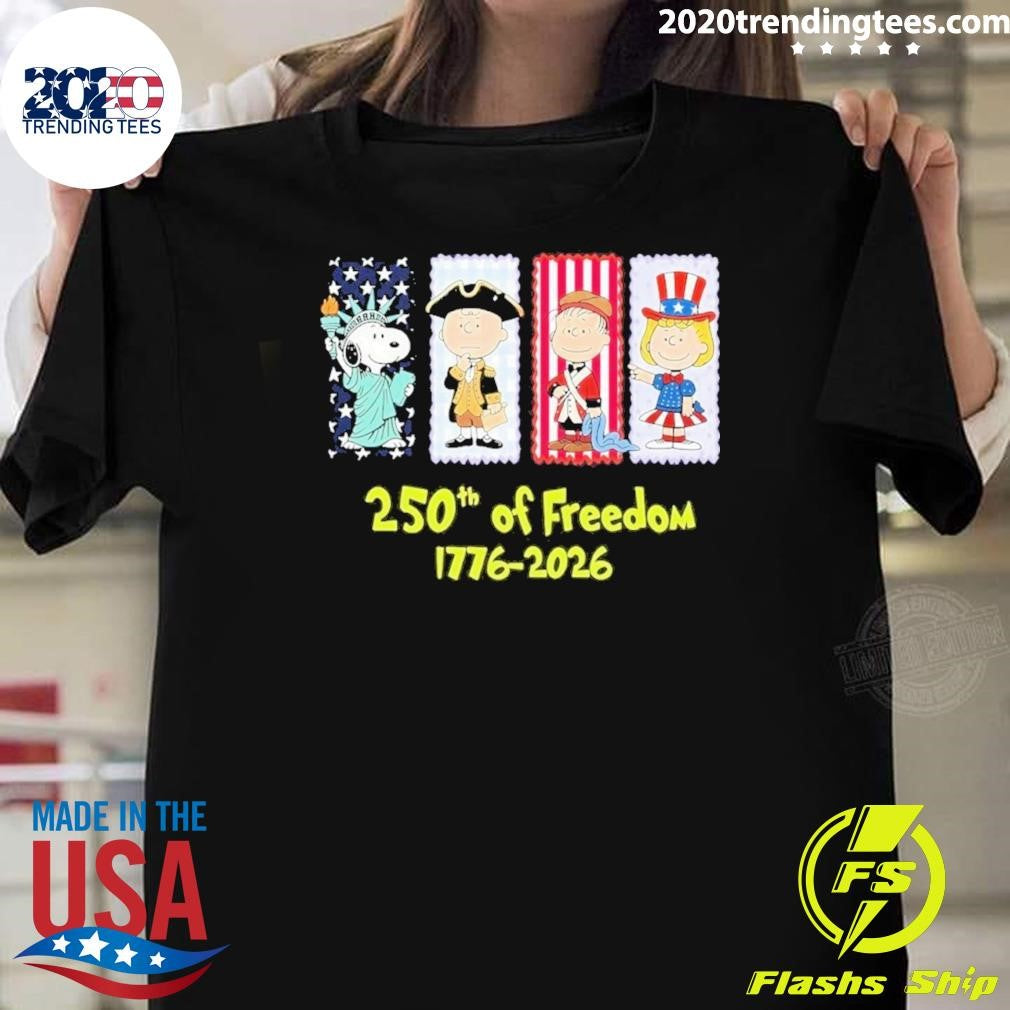 The Peanuts Characters 250th Of Freedom 1776-2026 Shirt