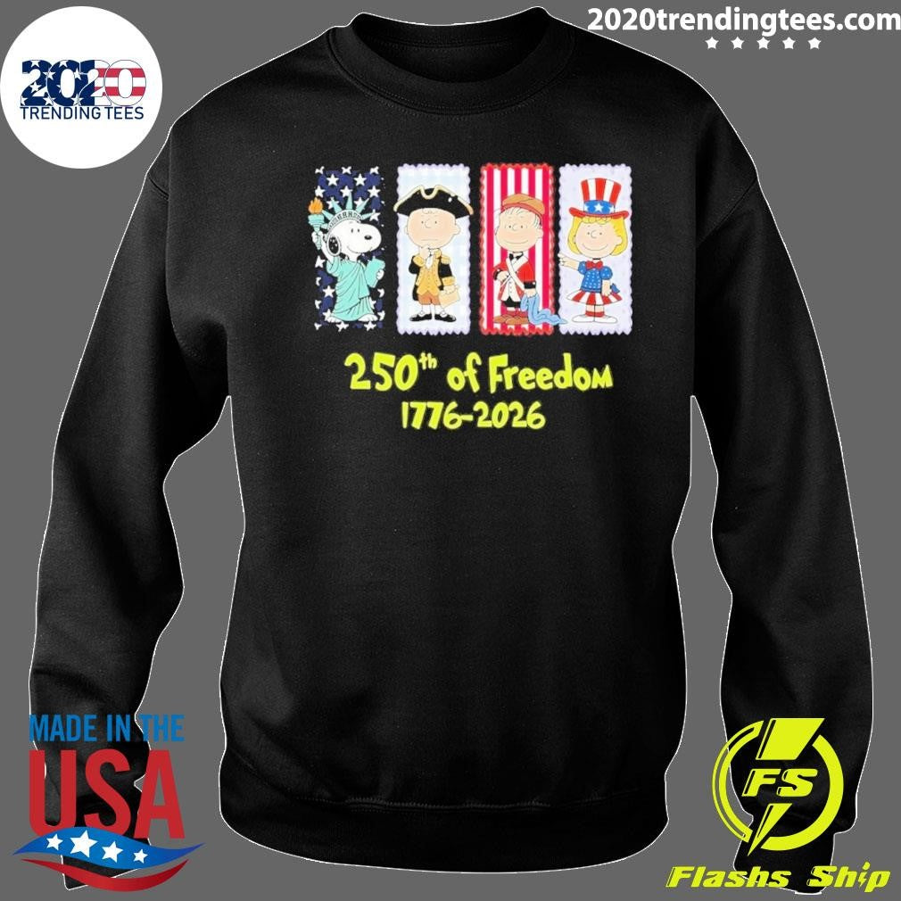 The Peanuts Characters 250th Of Freedom 1776-2026 Shirt