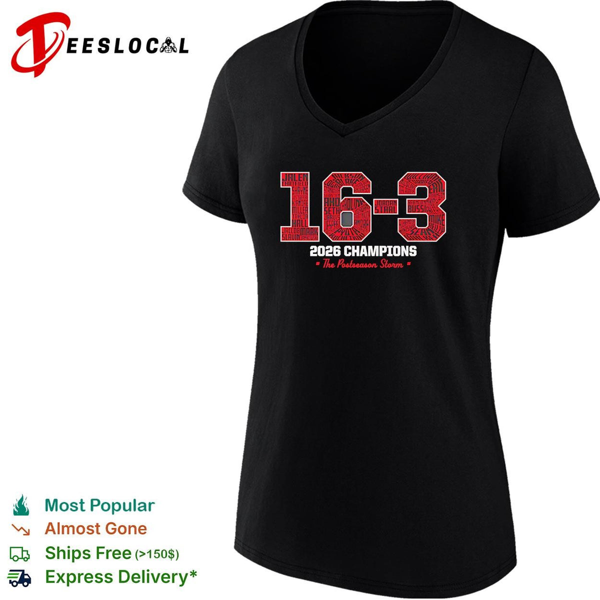 The Postseason Storm 2026 16 3 champions hockey roster poster shirt
