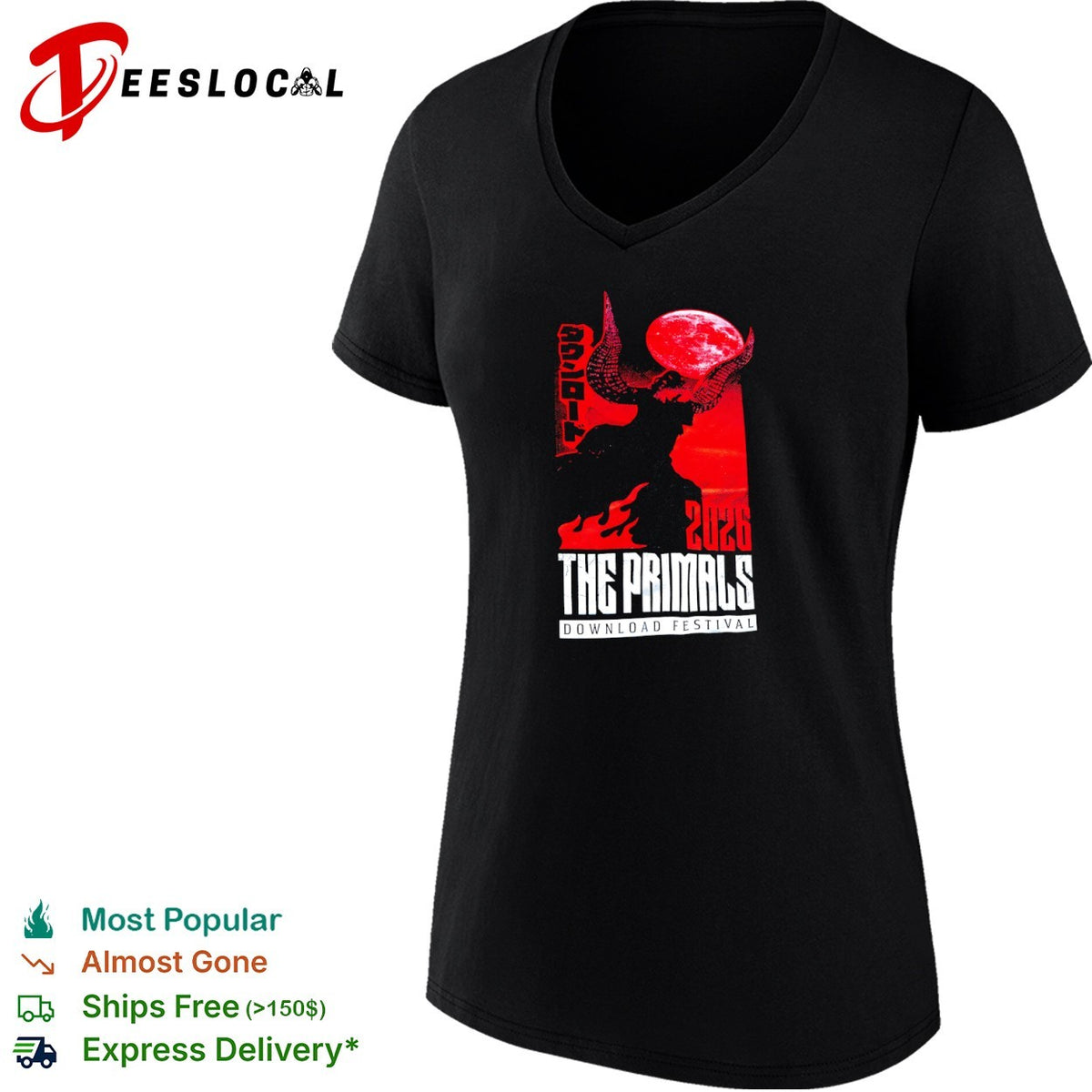 The Primals Download Festival 2026 Ifrit Final Fantasy XIV Japan Red Moon shirt