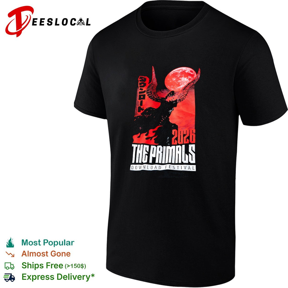 The Primals Download Festival 2026 horned creature shirt