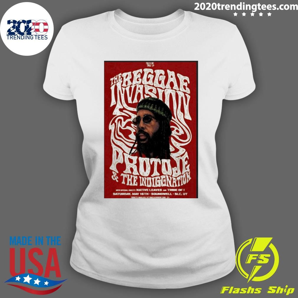 The Reggae Invasion, Protoje And The Indiggnation Salt Lake City May 16 2026 Poster Shirt
