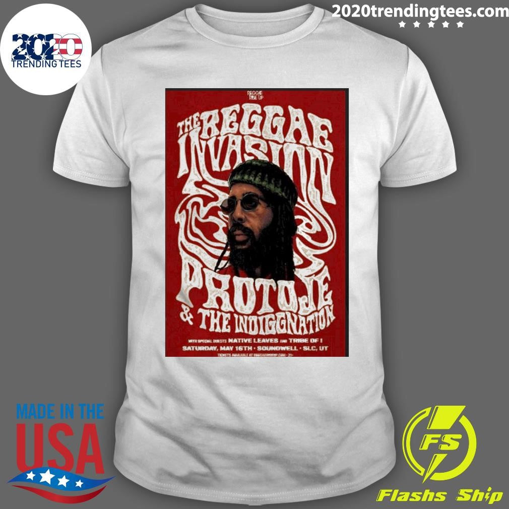 The Reggae Invasion, Protoje And The Indiggnation Salt Lake City May 16 2026 Poster Shirt
