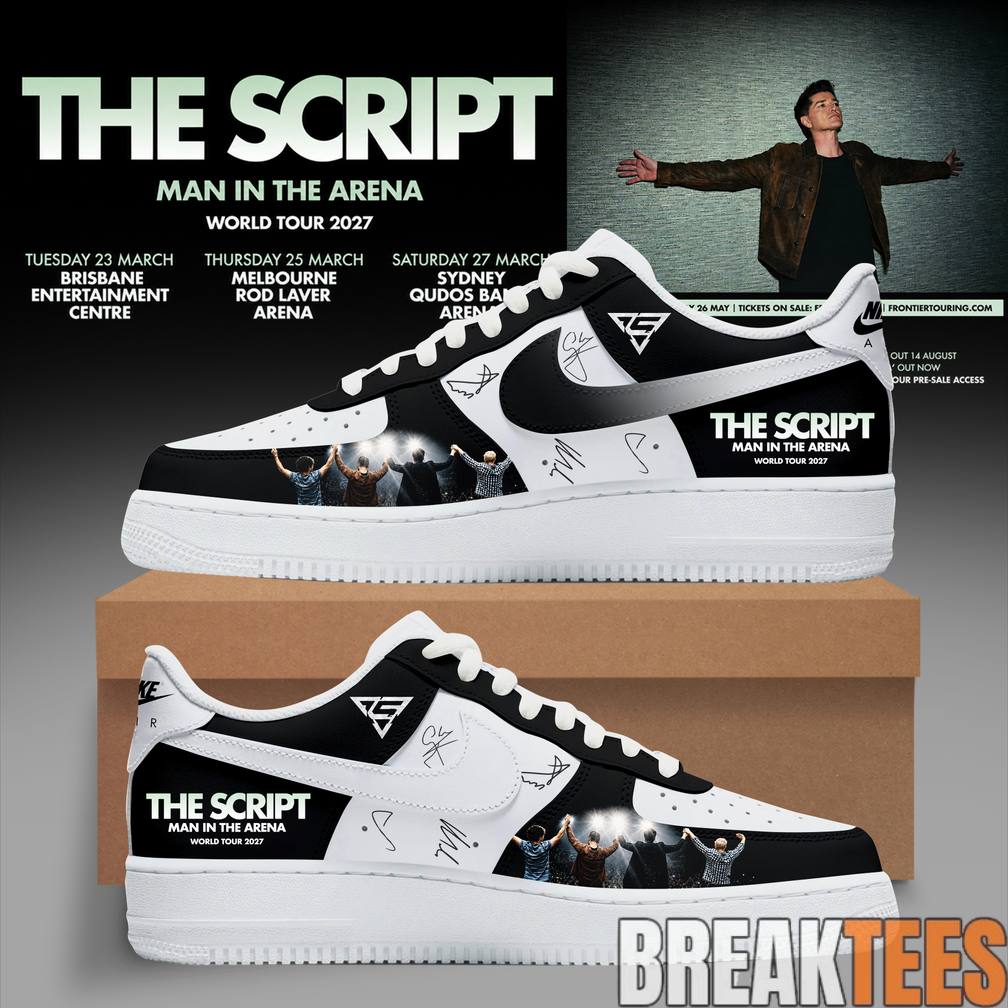 The Script – Man In The Arena Tour 2026 Custom Air Force 1 Shoes