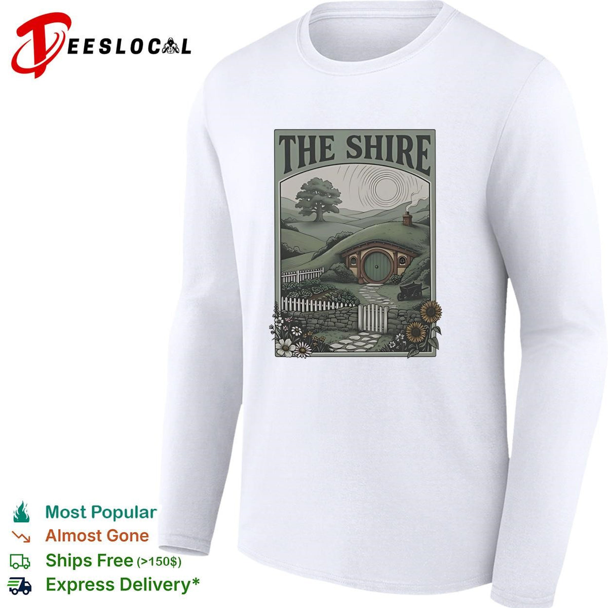 The Shire Hobbit Hole illustration shirt.