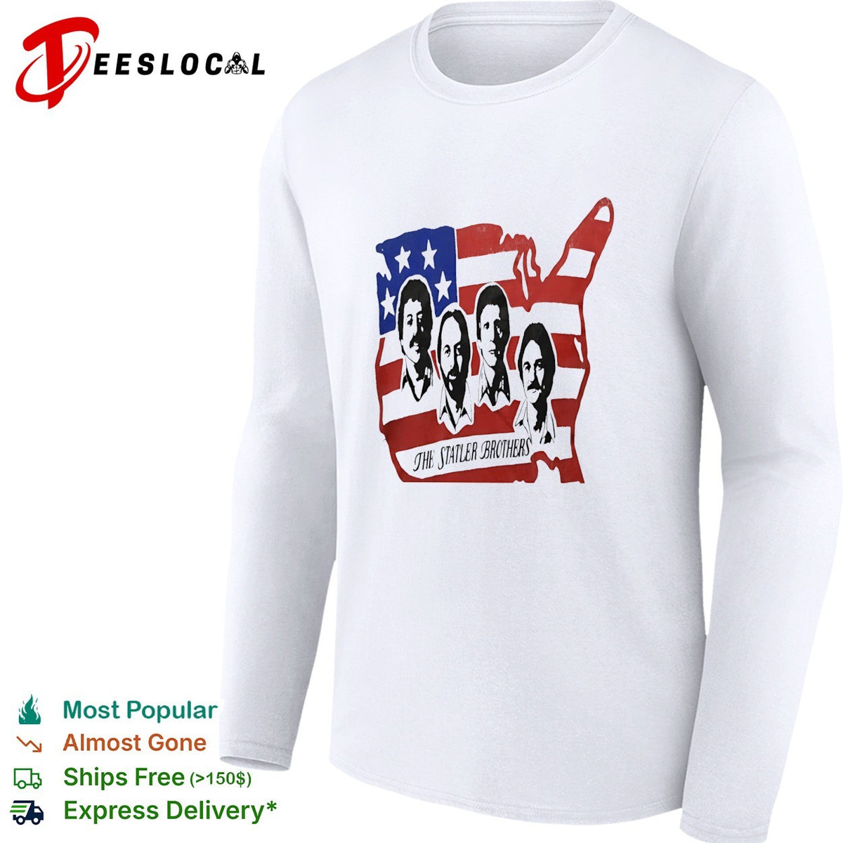 The Statler Brothers USA American Flag Patriotic Music Country Band Concert shirt