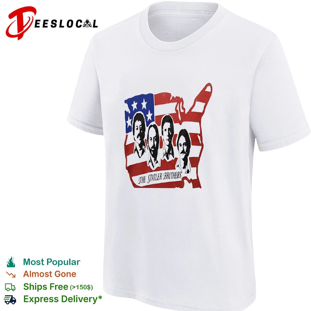 The Statler Brothers USA American Flag Patriotic Music Country Band Concert shirt
