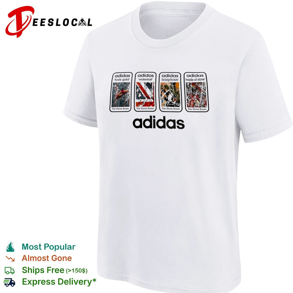 The Stone Roses fools gold waterfall she bangs the drums made of stone shirt