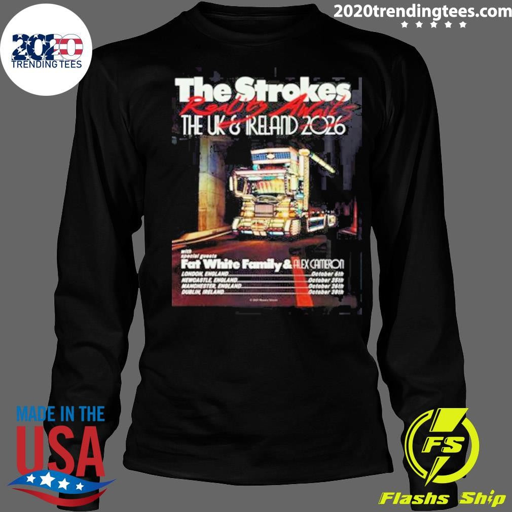 The Strokes Reality Awaits The UK And Ireland 2026 Tour Shirt