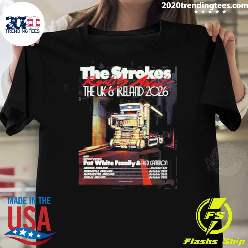The Strokes Reality Awaits The UK And Ireland 2026 Tour Shirt