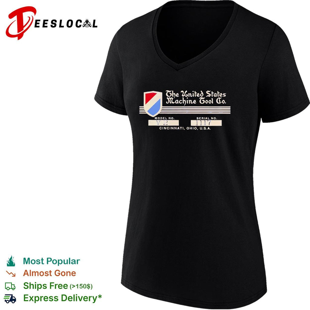 The United States Machine Tool Co model V2 Ohio vintage badge shirt