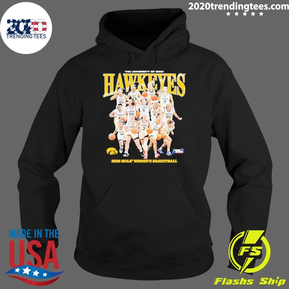 The University Of Iowa Hawkeyes 2026 Ncaa March Madness Women’s Basketball Team Collage Shirt